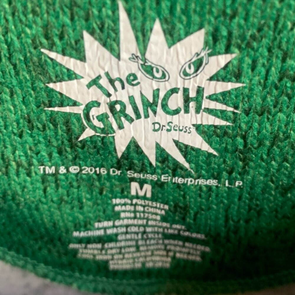 Dr. Suess The Grinch Sly One Green Long Sleeve Sweatshirt - Picture 3 of 5